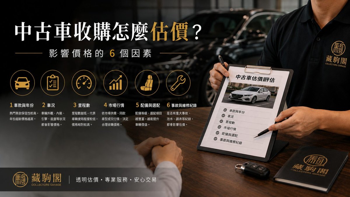 桃園中古車收購怎麼估價？影響價格的 6 個因素